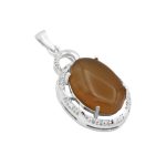 گردنبند عقیق سرخ نقره زنانه طرح آرتمیس