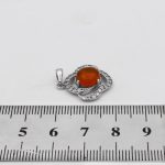 گردنبند عقیق سرخ نقره زنانه طرح نارسیس - Image 3