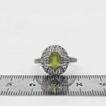 انگشتر زبرجد الماس تراش نقره زنانه طرح درسا - Image 3