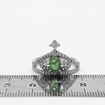 انگشتر زمرد نقره زنانه طرح ساول - Image 3