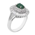 انگشتر زمرد نقره زنانه طرح شارین