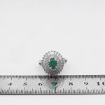 انگشتر زمرد نقره زنانه طرح شارین - Image 3