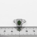 انگشتر زمرد نقره زنانه طرح آردانا - Image 3