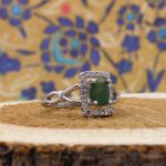 انگشتر زمرد نقره زنانه طرح آردانا - Image 2