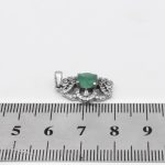 گردنبند زمرد الماس تراش نقره زنانه طرح آلاء - Image 3