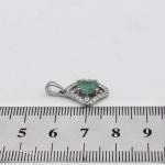 گردنبند زمرد الماس تراش نقره زنانه طرح محیصا - Image 3