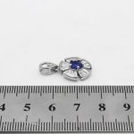 گردنبند یاقوت کبود الماس تراش نقره زنانه طرح رایکا - Image 4