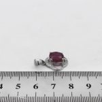 گردنبند یاقوت سرخ الماس تراش نقره زنانه طرح پوپک - Image 4