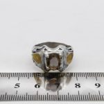 انگشتر الکساندریت الماس تراش نقره مردانه طرح اهورا - Image 4