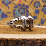 انگشتر الکساندریت الماس تراش نقره مردانه طرح اهورا - Image 3