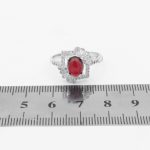 انگشتر گارنت نقره زنانه طرح زیبادخت - Image 4