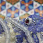 انگشتر گارنت نقره زنانه طرح زیبادخت - Image 2