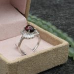 انگشتر گارنت نقره زنانه طرح زیبادخت - Image 3