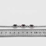 دستبند گارنت الماس تراش نقره زنانه طرح ساویس - Image 3