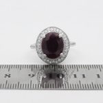 انگشتر یاقوت سرخ الماس تراش نقره زنانه طرح آساره - Image 4