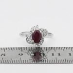 انگشتر یاقوت سرخ الماس تراش نقره زنانه طرح آگرین - Image 4