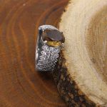 انگشتر الکساندریت الماس تراش نقره زنانه طرح ماهایا - Image 3