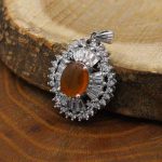 گردنبند عقیق سرخ یمنی نقره زنانه طرح مکنزی - Image 2