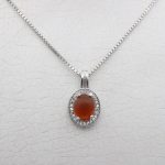 گردنبند عقیق سرخ یمنی نقره زنانه طرح هیلی - Image 3