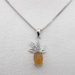 گردنبند عقیق سرخ یمنی نقره زنانه طرح ماکیلا - Image 2