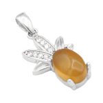 گردنبند عقیق سرخ یمنی نقره زنانه طرح ماکیلا