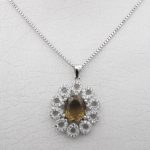 گردنبند الکساندریت الماس تراش نقره زنانه طرح نوران - Image 3