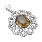 گردنبند الکساندریت الماس تراش نقره زنانه طرح نوران