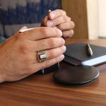 انگشتر حدید صینی نقره مردانه طرح رولکسی یونا + حکاکی - Image 4