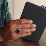 انگشتر یشم نقره مردانه طرح برتن - Image 4