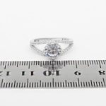 حلقه تک نگین نقره زنانه طرح مانلی - Image 4