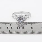 حلقه تک نگین نقره زنانه طرح عاطفه - Image 4