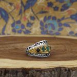 انگشتر چند سنگ نقره دست ساز مردانه طرح سمراد - Image 2