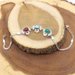 دستبند چند سنگ نقره زنانه طرح عارفه - Image 3