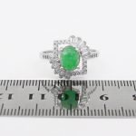 انگشتر یشم نقره زنانه طرح مینو - Image 4