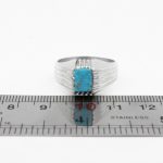 انگشتر فیروزه نیشابوری نقره مردانه دست ساز طرح سلامان - Image 5