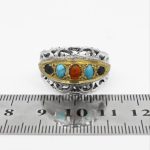 انگشتر چند سنگ نقره مردانه طرح نیکداد - Image 5