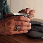 انگشتر چند سنگ نقره مردانه طرح نیکداد - Image 4