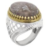 انگشتر عقیق شجر نقره مردانه طرح سرفراز