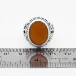 انگشتر عقیق سرخ یمنی نقره مردانه طرح سرحان - Image 5