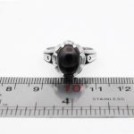 انگشتر عقیق مشکی نقره مردانه طرح سخنور - Image 5