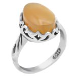 انگشتر عقیق سرخ یمنی نقره مردانه طرح کاتب