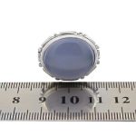 انگشتر عقیق کبود یمنی نقره مردانه طرح شبیب - Image 5