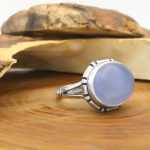 انگشتر عقیق کبود یمنی نقره مردانه طرح شبیب - Image 2