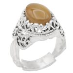 انگشتر عقیق سرخ یمنی نقره دست ساز مردانه طرح کسری