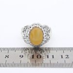 انگشتر عقیق سرخ یمنی نقره دست ساز مردانه طرح کسری - Image 5