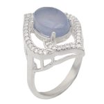 انگشتر عقیق کبود نقره زنانه طرح هارلی