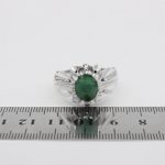 انگشتر زمرد زامبیا الماس تراش نقره مردانه طرح آرارات - Image 5