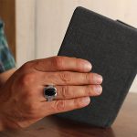 انگشتر عقیق مشکی یمنی نقره مردانه طرح ماناد - Image 3