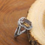 انگشتر الکساندریت الماس تراش نقره زنانه طرح گلی - Image 3