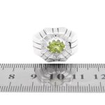 انگشتر زبرجد الماس تراش نقره مردانه دست ساز طرح سرمد + ۴ قطعه برلیان - Image 5